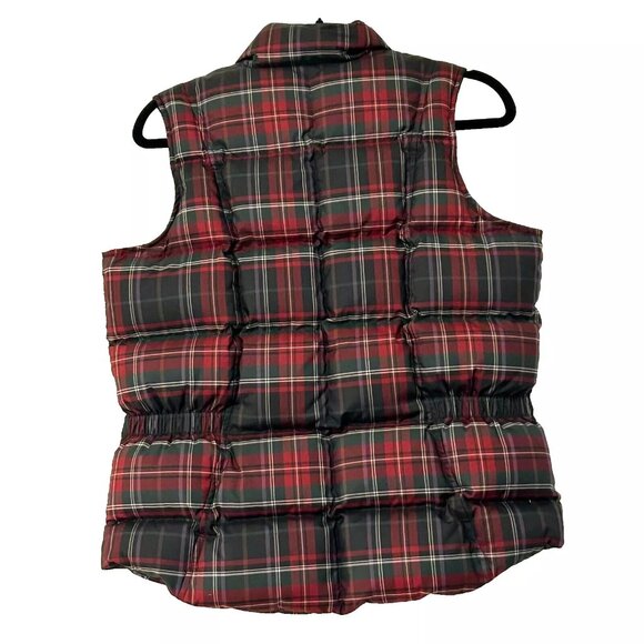 Eddie Bauer Plaid Goose Down Vest size Small - Picture 2 of 10